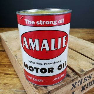 Vintage Amalie Penn Pennsylvania Motor Oil Can Empty Quart