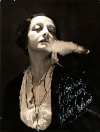 Silent Era Character Actress Pauline Frederick,  Signed Vintage Studio Photo.