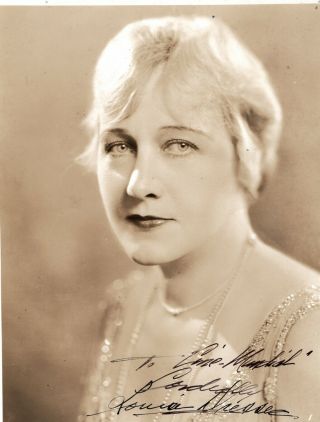 Silent Era Character Actress Louise Dresser,  Signed Vintage Studio Photo.
