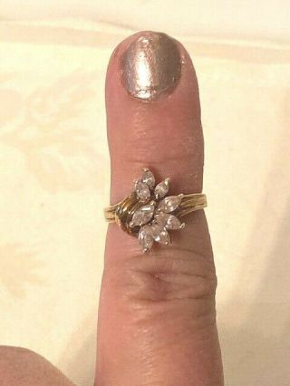 Vintage 10k Gold And Pink Stone Ring,  Size 7.  5