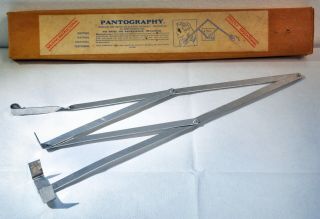 Vintage Pantography Set With Box.  Drawing / Sketch Enlarger - Art Tool.