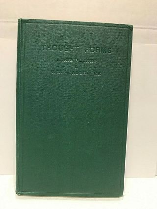 1941 Thought - Forms By Annie Besant,  Vintage Hardcover Book,  No Dj,  Very