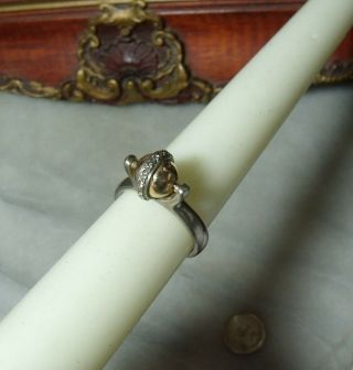 Vintage Sterling Silver,  Solid 14k Gold Woman 
