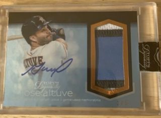 2018 Topps Dynasty Jose Altuve Autograph 3 Color Game Jersey 2/5