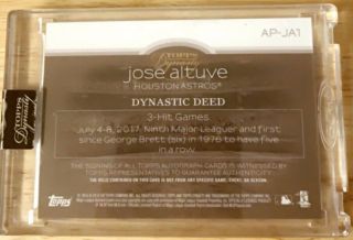 2018 Topps Dynasty Jose Altuve AUTOGRAPH 3 Color Game Jersey 2/5 2