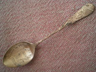 Vintage School Of Mines,  Butte Montana,  Indian Chief Head Bronzed Souvenir Spoon
