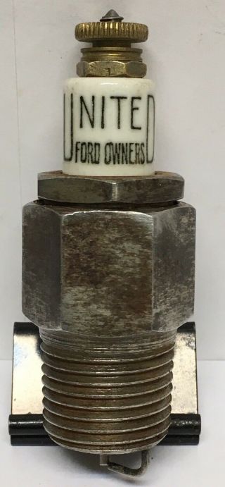 Very Rare Vintage United Ford Owners Spark Plug 1/2” Thread Model T