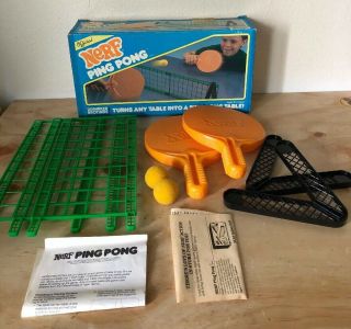 Vintage Official Nerf Ping Pong Set - Complete