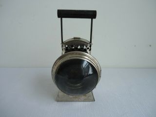 Antique Railroad? Bicycle? Mining? Brass Oil Kerosene Lamp Lantern W/ Bullseye