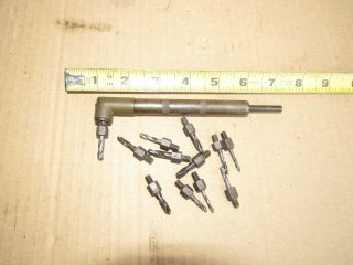Vintage George A.  Terry Co.  Right Angle Drill Attachment 1 Bits Aviation