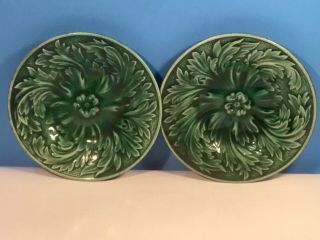 For Cindy,  Butter Pat Antique Majolica Butter Pats,  Set Of 2