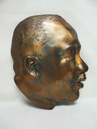 Vintage Martin Luther King Jr Bronze W/bronze Finish Portrait Relief Wall Plaque
