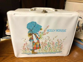 Vintage Aladdin Holly Hobbie 1972 Vinyl Lunchboxes Blue Girl And Heather