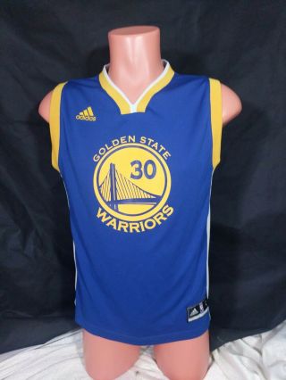 Steph Curry 30 Basketball Jersey Sz Youth Large Adidas Nba Warriors