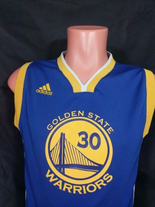 Steph Curry 30 Basketball Jersey Sz Youth Large Adidas NBA Warriors 2