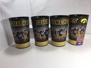4 Iowa Hawkeyes Cups Football Kinnick Stadium Plastic Souvenir Drinking Cup