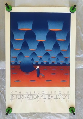 AIBF 1980 Albuquerque Balloon Fiesta Serigraph by MAAN Numbered 1361/5000 Rare 2