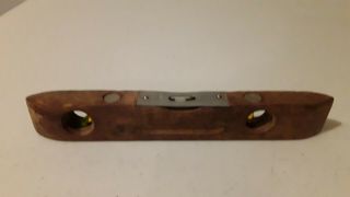 Vintage Mayes 9 In.  Wood Torpedo Level 3 Vials Made In Usa