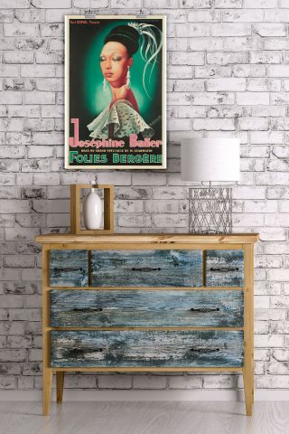 Josephine Baker Folie Bergere Gyarmathy Vintage Ad (Posters,  Wood & Metal Signs) 3