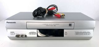 Panasonic Pv - V4525s 4 - Head Vcr Player,  Silver,  Av Rca Cords - Vtg Recorder