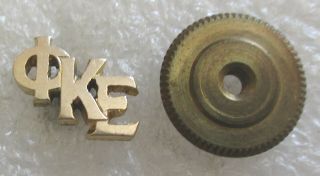 Vintage Phi Kappa Epsilon ΦΚe Fraternity Greek Letter Lapel Pin - Screw Back