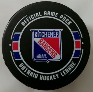 Kitchener Rangers Ohl Official Game Puck Ontario Hockey League Made In Canada