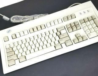 Ibm Mechanical Clicky Keyboard Vintage Computer Beige 1997 42h1292 Ps2 Wired