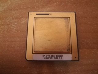 Hp 1ft2 - 0011,  Hp Pa - 7100lc Cpu,  Rare Vintage Cpu,  Gold