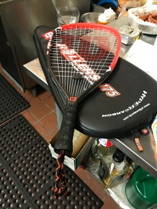 Vtg Wilson Hyper Carbon Ultralite Rollers Raquetball Racket Racquet