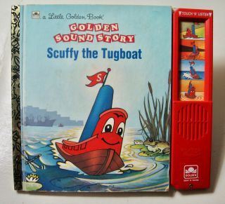 1993 " Golden Sound Story - Scuffy The Tugboat " Little Golden Book