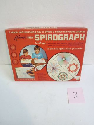 Spirograph No.  401 Drawing Toy Set With 3 Pens Vintage 1967 Kenner