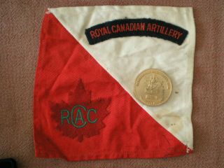 Vintage Royal Canadian Artillery Army Cadets Pennant & Vernon Camp Medal 0386