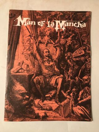 Man Of La Mancha Theatre Program Circa Mid - 1960 