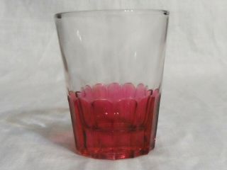 1950 ' s Vintage Ruby Red Cranberry Flashed Heavy Liquor Shot Glasses - Set of 4 2