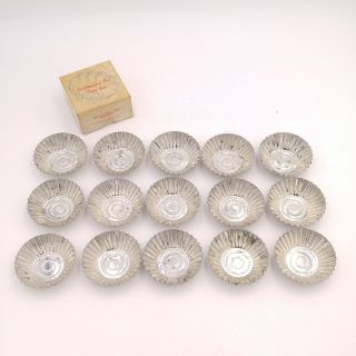 Vintage Sandbakkel Set Of 15 Tins Style No.  45 Round - Gladd Company Mn