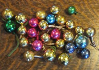 Vintage 26 Misc Small Mercury Glass Craft Christmas Ornaments