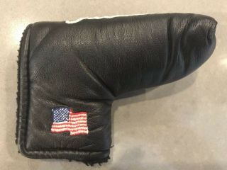 Vintage Scotty Cameron Titleist Putter Headcover American Flag Leather Am&e