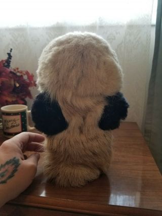 Vintage iTi Alaska Eskimo Doll Carved Wood Covered w/ Real Fur Native 2