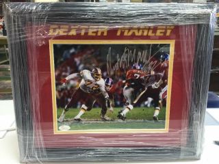 Dexter Manley Signed Autograph 8x10 Framed Picture Jsa Redskins