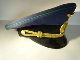 Vintage Soviet Russian Military Air Force Officer Engineer Visor Cap Hat 2