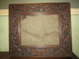 An Antique Carved Wooden Oak Frame Dated 1910