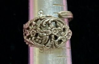Vtg Reed & Barton Sterling Silver Spoon Wrap Ring Size: 8 Signed 6.  8g A002