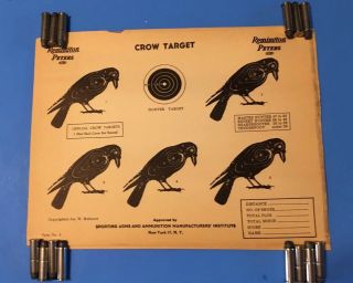 Total Of 70 Vintage Remington/peters Crow Targets Jos.  W.  Mehmert Approved