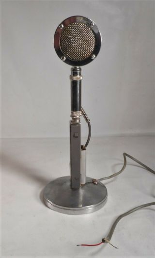 Vtg Astatic Model D - 104 Microphone W/ Electro - Voice Base Model 428 A