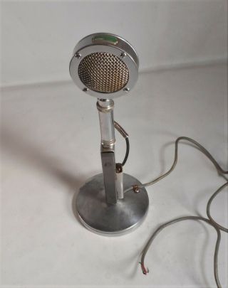 Vtg ASTATIC Model D - 104 Microphone w/ ELECTRO - VOICE Base Model 428 A 2