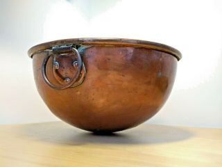 C1880 Fine Anitque Victorian Benham & Froude Large Copper Mixing Bowl 1480g
