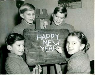 Vintage Photograph Of Annette With Brother Kevin,  Paul And Robert