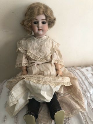 24” Antique Heinrich Handwerck German Bisque Doll