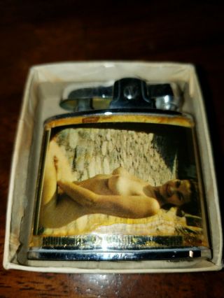Vintage Topless Risque Girlie Pinup Girl Cigarette Kent Lighter