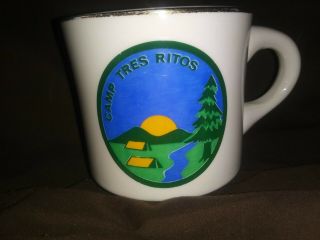 Vintage Retired Boy Scouts Of America Coffee Mug (camp Tres Ritos)